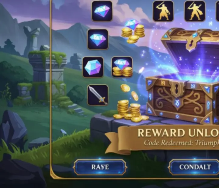 Okno nagród w grze AFK Arena przedstawiające zdobyte przedmioty z kodu